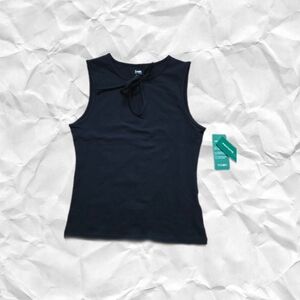 Simons Black Sleeveless Tank Top